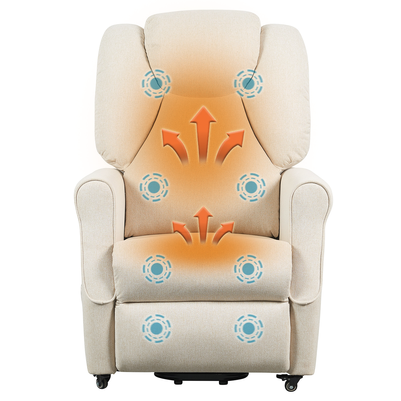 Vibrationsmassage und Heizung