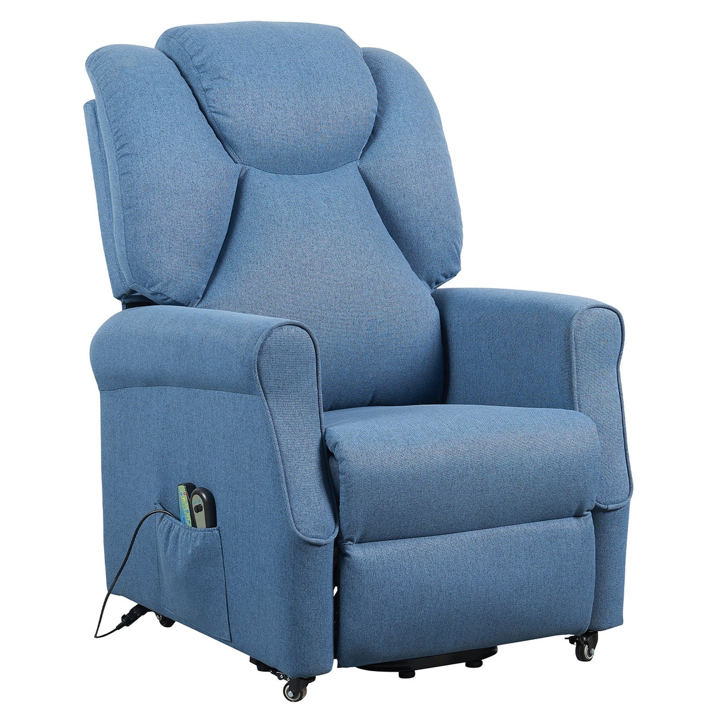 Sime1 1M Vibro: Lifter mit Relax 1-Motor und Vibromassage. Frühe Trittbretterhöhung. 4-Rad-Set mit Bremse