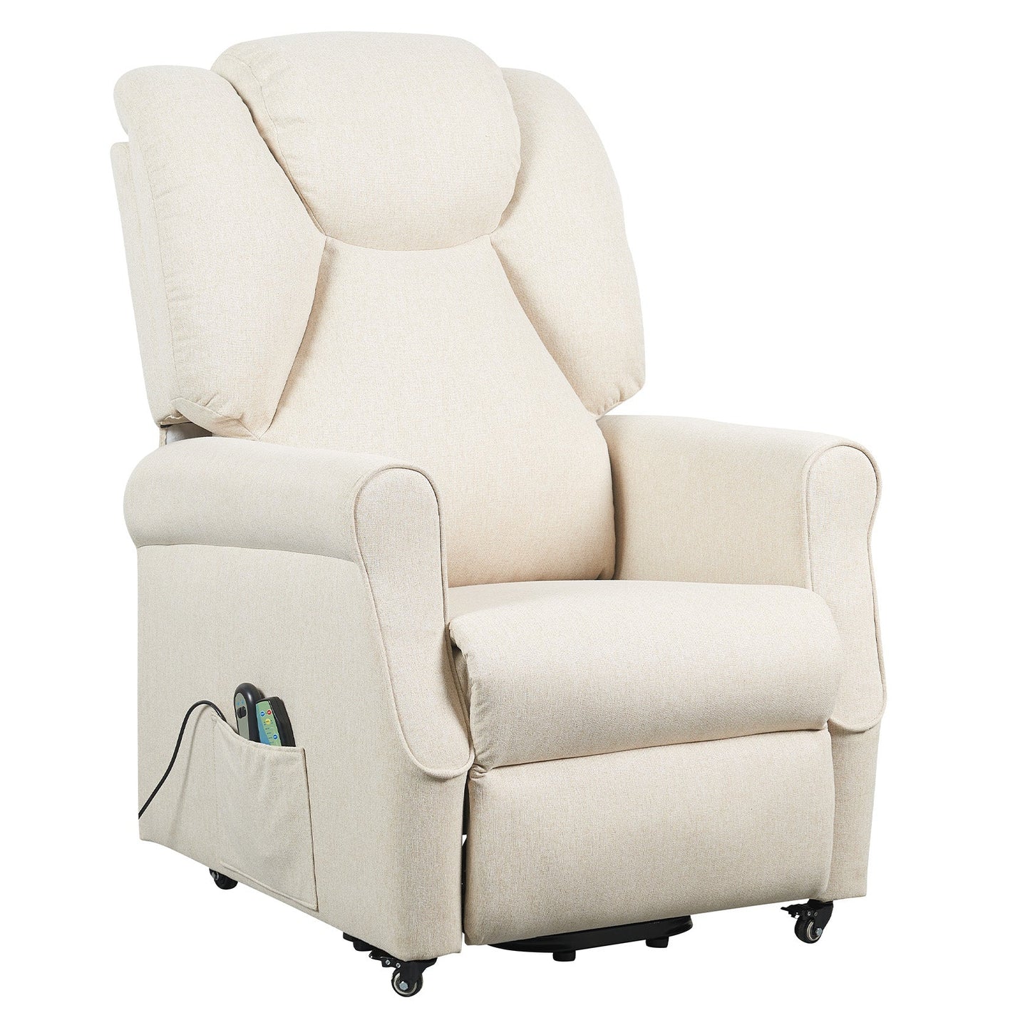Sime1 1M Vibro: Lifter mit Relax 1-Motor und Vibromassage. Frühe Trittbretterhöhung. 4-Rad-Set mit Bremse