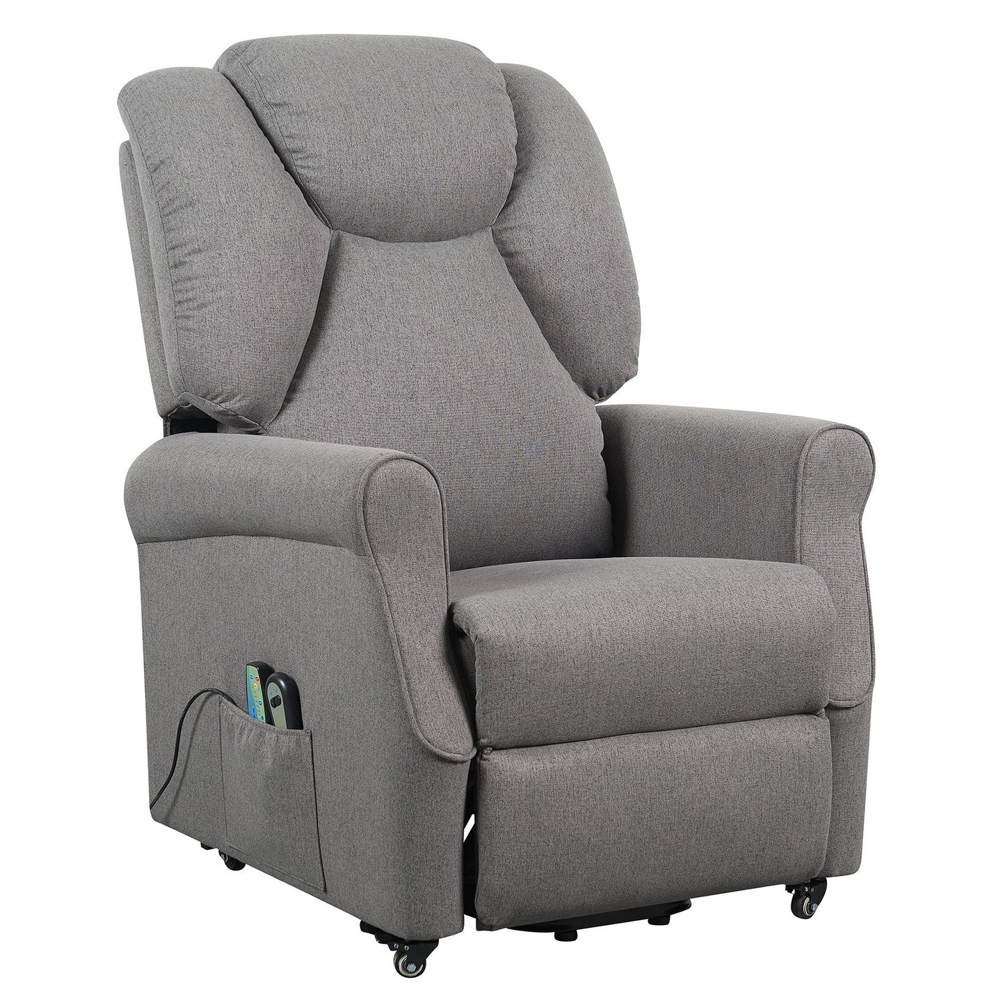 Sime1 1M Vibro: Lifter mit Relax 1-Motor und Vibromassage. Frühe Trittbretterhöhung. 4-Rad-Set mit Bremse